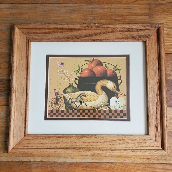 Vintage Charles Wysoki duck folk art framed print - Picture 2 of 5